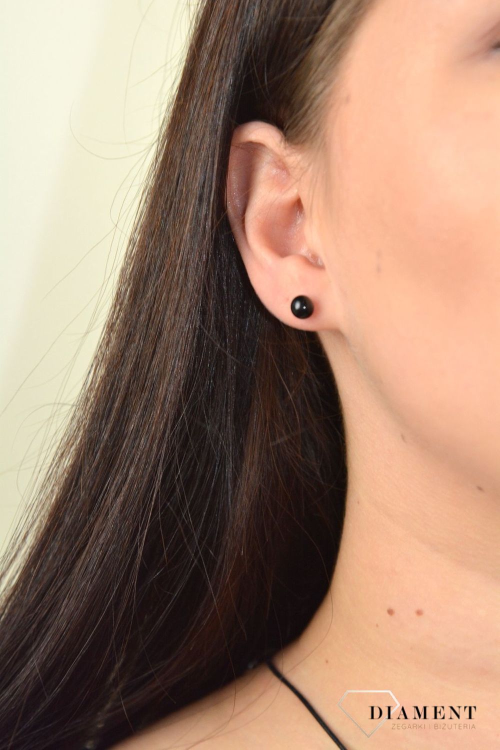 Srebrne kolczyki szkło weneckie 'Klasyczna czerń' Murano 34.jpg